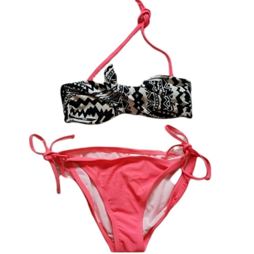 Mix matched tribal print bikini